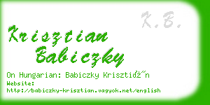 krisztian babiczky business card